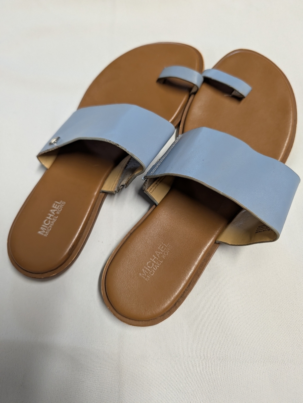 MICHAEL Michael Kors August Blue Slide Sandals for Women Size 10 - Picture 14 of 16